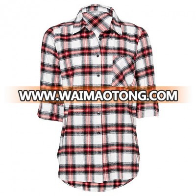 High Quality Custom Design Shirt 2016 Latest Check Shirt Designs For Women