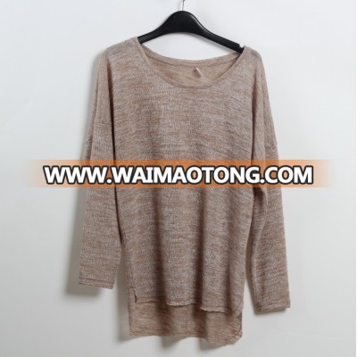 O-neck softextile shirt woman t shirt oem custom shirt brown color plus size cheap price