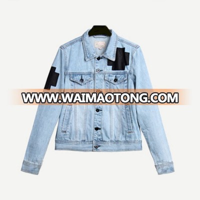 2016 Autumn Winter Young Ladies Long Sleeve Light Blue Denim Jacket