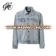 Hot sale simple design washed blue denim jacket for men